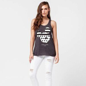 Neff X Disney Juniors Mickey Mouse Stripe A Dot Tank Top Shirt New XS-XL